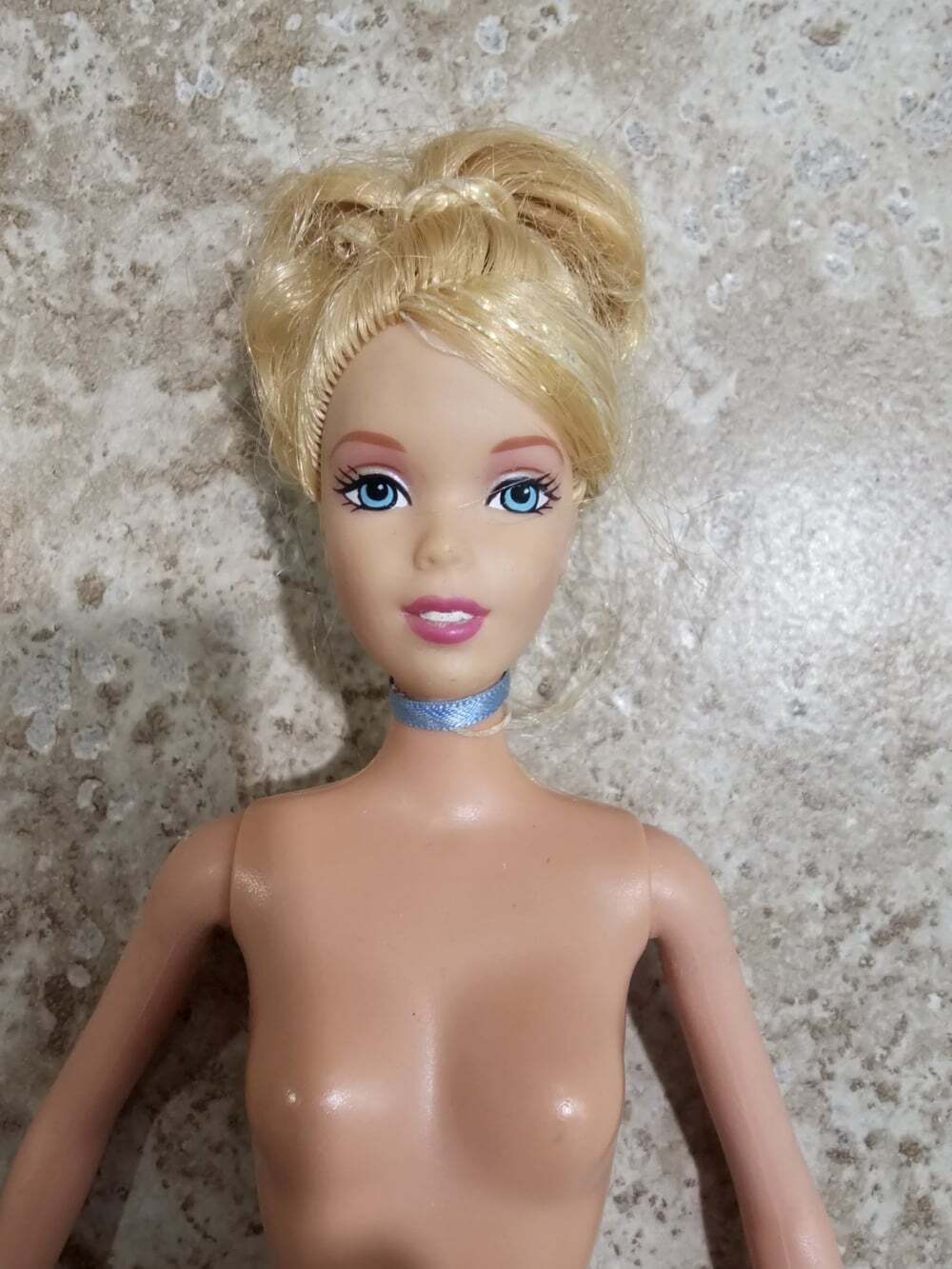 Disney Mattel Cinderella Blonde Tinsel Hair Nude Doll Click Knee OOAK Restore